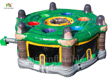 SGS ROHS Interactive Sports Games 4.2 m Diameter Inflatable Human Whack A Mole