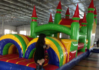 Kids Quadruple Stitching Inflatable Amusement Park พร้อมสไลด์ใหญ่