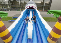 Kids Dual Lanes Inflatable Bungee Run 2 เลน Blow Up Bounce House