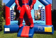 Spiderman Inflatable Bouncer House ปราสาทกระโดดกระโดดร่มกลางแจ้ง / ในร่มพร้อมสไลด์