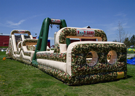 Blow Up Obstacle Course เช่า PVC Camouflage Boot Camp Obstacle Course สำหรับผู้ใหญ่