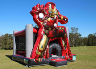 Iron Man Bouncer Inflatable Jumping Bouncy Castle บ้านตีกลับสีแดงสำหรับปาร์ตี้เด็ก