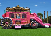 Princess Pink Bouncy Castle Bouncers เกมสำหรับเด็ก บ้านตีกลับทำให้พอง คอมโบพร้อมสไลด์