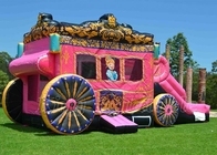 Princess Pink Bouncy Castle Bouncers เกมสำหรับเด็ก บ้านตีกลับทำให้พอง คอมโบพร้อมสไลด์