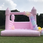 งานแต่ง Pastel Pink โป่งกระโดดกระโดดปราสาท บอลโป่ง Mini White Bounce House