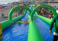 Double Lane Inflatable Slip N Slide ความยาว 100 เมตรสำหรับเด็กและผู้ใหญ่