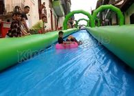 Double Lane Inflatable Slip N Slide ความยาว 100 เมตรสำหรับเด็กและผู้ใหญ่