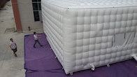 20ft Custom Portable Black Inflatable Nightclub Cube Party Bar Tent คลับคืนสําหรับงานแต่งในแบบดิสโก้