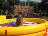 สนามเด็กเล่นกลางแจ้ง Inflatable Bull Pool นั่งบน Electric Bull ด้วย 0.55mm PVC