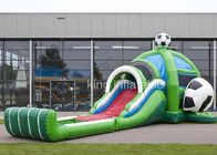 เกมกีฬาทางน้ำทำให้พอง PVC กลางแจ้ง / Football Bouncer Slide Combo