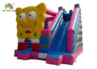 สีชมพู Spongebob บ้านปราสาทกระโดดพองกับกางเกงสี่เหลี่ยมและด้าน