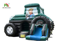Slide Combo Green Car Car Inflatable Jumping Castle ให้เช่ารับประกัน 1 - 2 ปี