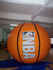 สนามเด็กเล่นบอลลูนโฆษณาทำให้พองรูปร่างบาสเกตบอลกับการพิมพ์ดิจิตอล