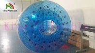 สีน้ำเงินหรือสีสัน 1.0mm พีวีซีผ้าใบกันน้ำทำให้พองน้ำของเล่น / Aqua ลูกบอลกลิ้งสำหรับเด็ก