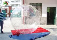ใส PVC / TPU พองเดินบนลูกบอลน้ำยืนตัวเองเพื่อความสนุกสนานในครอบครัว