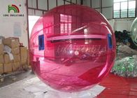 ลูกบอลน้ำทำให้พอง PVC สีแดง / TPU 2 เมตรคุณภาพดี YKK ซิปจากญี่ปุ่น