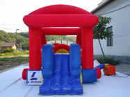 Kids Inflatable Castle บ้านตีกลับขนาดเล็กเชิงพาณิชย์พร้อมผ้าใบกันน้ำพีวีซีสไลด์