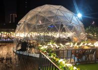 เต็นท์โดม Geodesic กลางแจ้งโปร่งใส 4 เมตร Bubble Camping Tent พร้อมมุมมองของดาวท่อเหล็ก