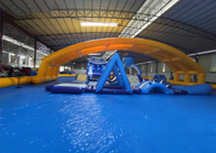 Custom Shark Inflatable Playground Water Park หลักสูตรอุปสรรค