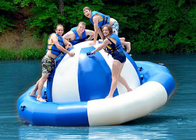 Water Park Inflatable Saturn Rocker, สปินเนอร์เกมน้ำทำให้พองสีน้ำเงินที่น่าดึงดูด