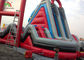 Red Car Cartoon Inflatable Dry Slide Double Lanes For Boys / Kids Outdoor Playground