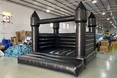 Black Bouncy Castle ปาร์ตี้กลางแจ้ง Inflatable Bouncer Bouncy Castles
