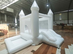 White Mini Inflatable Bouncer Outdoor Indoor Kids งานเลี้ยงวันเกิด Bouncy Castle House