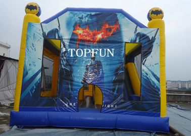 ผ้าใบกันน้ำพีวีซีเย็บคู่พองแบทแมน Bouncy House กระโดดปราสาท