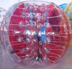 สีแดงและชัดเจน 0.8 มม. PVC ลูกกันชนมนุษย์ลูกบอลลมสำหรับเด็ก