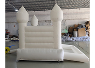 พอง Bouncer Castle งานแต่งงานสีขาว Bouncer Inflatable House สำหรับเด็ก