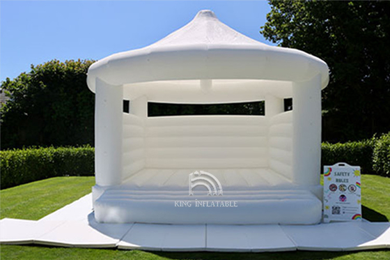 ปราสาท Bouncy สีขาวสำหรับงานแต่งงานงานหมั้น Corporate Event & Kids Birthday