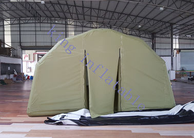 ผ้าใบกันน้ำพีวีซีสีเขียวทหารเหตุการณ์พองเต็นท์รับรอง CE 40m X 10m X 6m