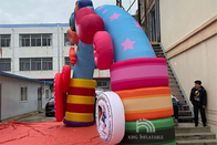 Sweet Candy Inflatable Arches ปาร์ตี้กลางแจ้งโฆษณาคริสต์มาสตกแต่ง Rainbow Archway