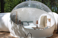 PVC Bubble Tent House พร้อมห้องนอน Outdoor Camping Hotel สีขาวครึ่งใสปกป้องความเป็นส่วนตัวเต็นท์เป่าลม Room