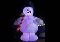 20ft Inflatable Snowman Christmas Decoration Yard Inflatables การเคลื่อนย้าย Snowman คริสต์มาส