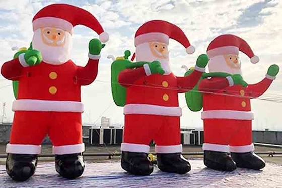 Giant Inflatable Santa Claus Yard ตกแต่งคริสต์มาส Blow Up Santa Inflatables