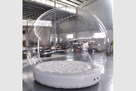 Inflatable Snow Globe Photo Booth With Blowing Snow Human Size Led Lights