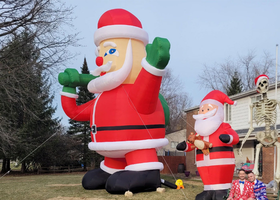 Santa Blow Up ตกแต่งคริสต์มาส Giant Inflatables ซานตาคลอส Inflatables