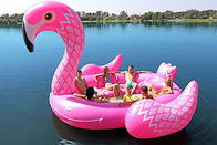 ยักษ์สีชมพูนกกระเรียนพองสระว่ายน้ำลอยกลางแจ้งทะเลสาบผู้ใหญ่ลอยทำให้พองสำหรับงานปาร์ตี้