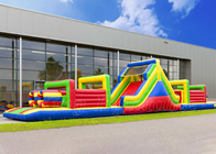 Moon Bounce Obstacle Course Bouncer PVC Inflatable Obstacle Courses เช่าสำหรับผู้ใหญ่