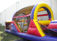 หลักสูตรอุปสรรค Bounce House ทำให้พองหลักสูตร PVC Sport Game Obstacle สำหรับผู้ใหญ่