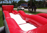 เช่าสไลด์น้ำทำให้พองเด็กกระโดดตีกลับ PVC สีแดงสไลด์น้ำทำให้พองขนาดใหญ่