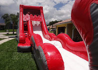 เช่าสไลด์น้ำทำให้พองเด็กกระโดดตีกลับ PVC สีแดงสไลด์น้ำทำให้พองขนาดใหญ่