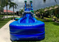 สไลด์น้ำทำให้พองขนาดใหญ่ สไลด์น้ำทำให้พองเกรดพาณิชย์กลางแจ้งสีน้ำเงิน