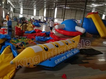 สีฟ้าและเหลืองพองบินเรือประมง / เรือกล้วยพอง 4 ที่นั่ง