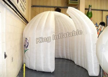 สีขาว 2 เมตรเส้นผ่าศูนย์กลางภายในพอง Pod-Clamshell, เต็นท์นิทรรศการพอง