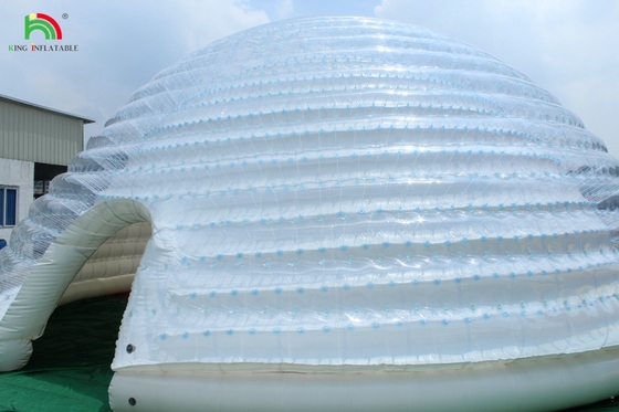หอเต็นท์ก้อนใหญ่แบบปนเปื้อน ด้านนอก Igloo พกพาสําหรับงานเลี้ยง งานแต่ง ค่ายการค้า
