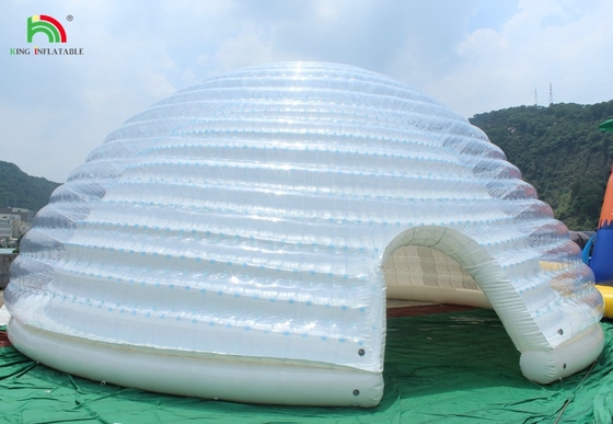 หอเต็นท์ก้อนใหญ่แบบปนเปื้อน ด้านนอก Igloo พกพาสําหรับงานเลี้ยง งานแต่ง ค่ายการค้า