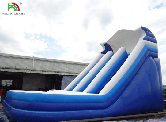 คุณภาพดีโค้งสองเลน บล็อปขึ้นเด็กน้ํา inflatable slide