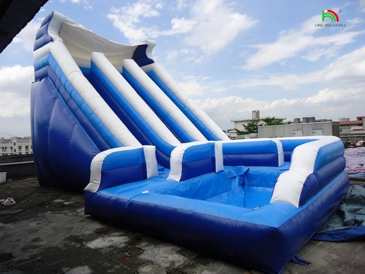 คุณภาพดีโค้งสองเลน บล็อปขึ้นเด็กน้ํา inflatable slide